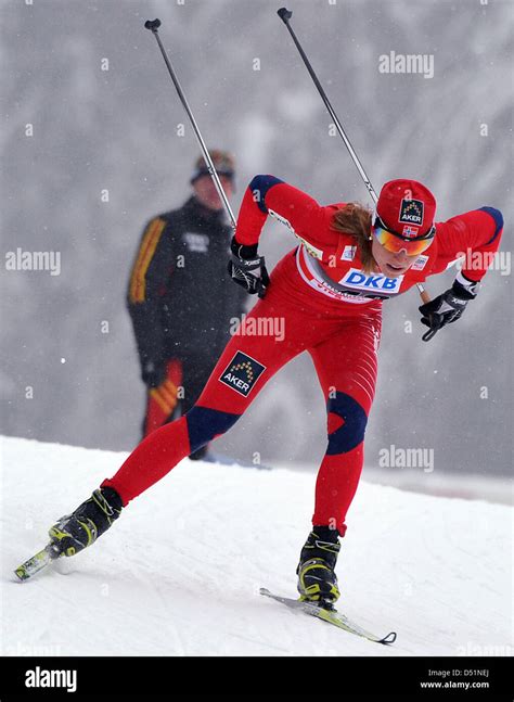 The Norwegian Cross Country Skier Astrid Uhrenholdt Jacobsen Skies The