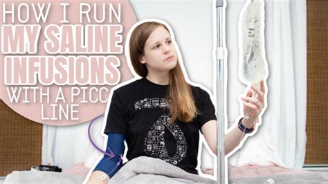 how i run my saline infusions with a picc line youtube