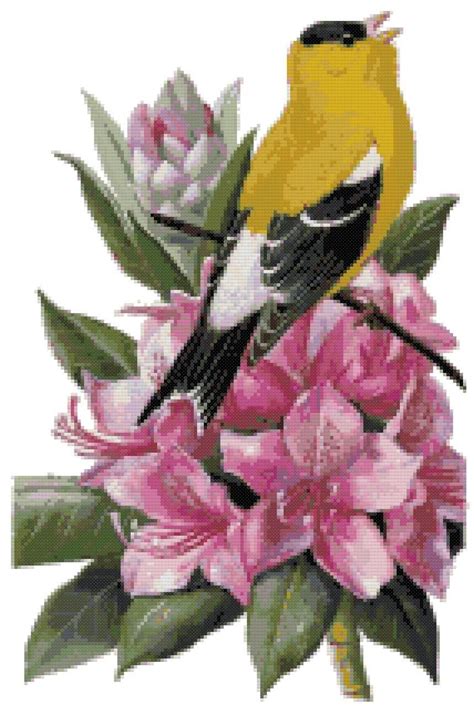 Make money from our patterns. Washington State Bird and Flower Willow Goldfinch and ...