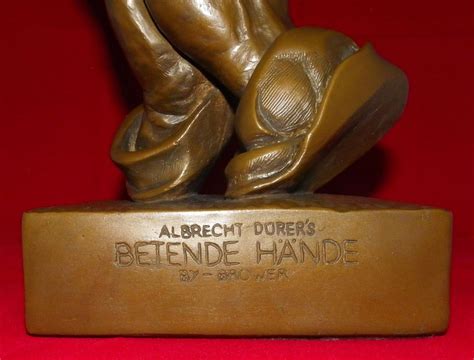 Albrecht Durers Betende Hande By Brower Praying Hands Chalkware 1960