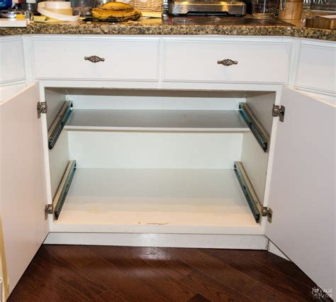 How To Install Sliding Shelves In Kitchen Cabinets Things In The Kitchen