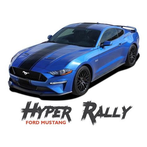 Ford Mustang Racing Stripes Hyper Rally Center Hood Roof Trunk Racing
