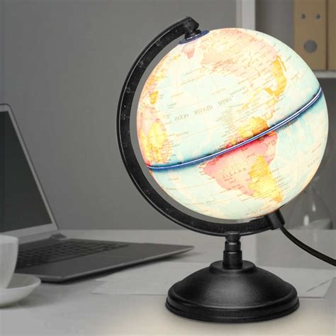 Led World Globe Mapwith Stand Home Office Decor Ornaments Desk Night