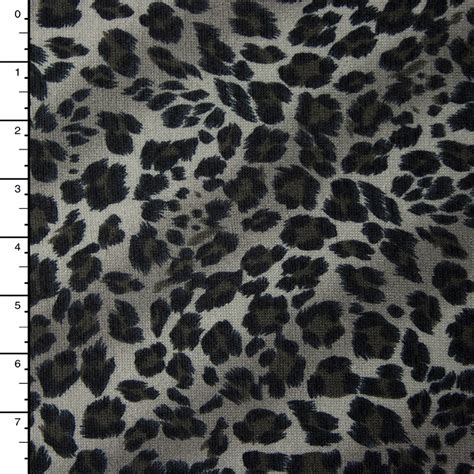 Cali Fabrics Grey Cheetah Midweight Print Sweater Knit