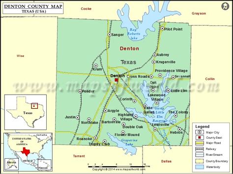 Denton County Map Texas