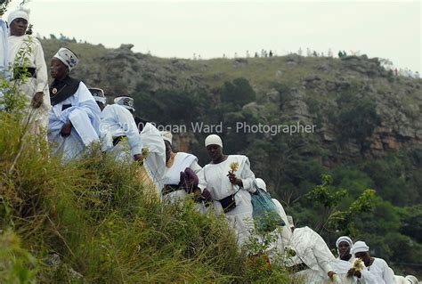 Members Of The Shembe Faith Nazareth Baptist Church During The Annual