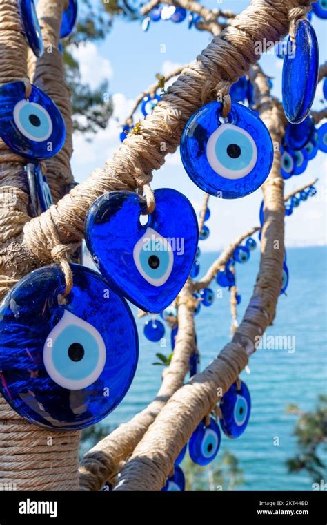 Evil Eye Beads Closeup Nazar Beads Turkish Superstition And Tourist