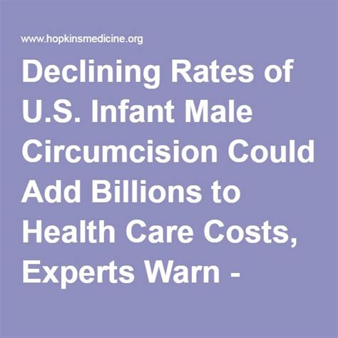 Declining Rates Of Us Infant Male Circumcision Could Add Billions To