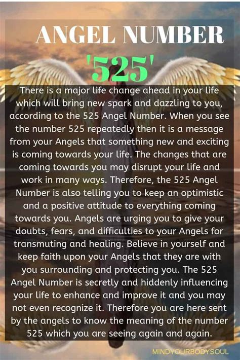 Synonyms for ahead of time (other words and phrases for ahead of time). 525 Angel Number And It's Meaning - Mind Your Body Soul