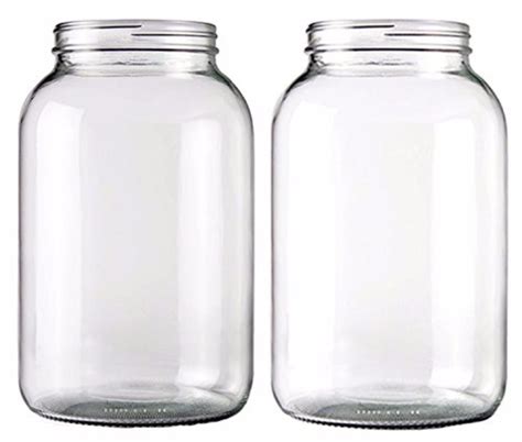 One Gallon Wide Mouth Glass Jar Set Of 2