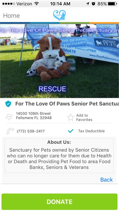 Families in our shelters live in private apartments within the shelter, and have their own bedrooms and kitchens. For the Love of Paws Senior Pet Sanctuary in Fellsmere ...