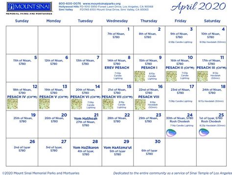 Exceptional What Year Is The Jewish Salendar 2020 – Printable Blank