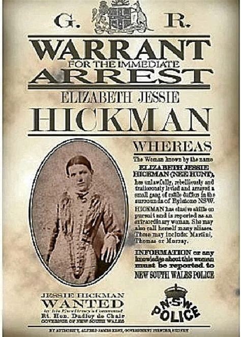 Jessie Hickman Female Bushranger Terror Australis Readers And