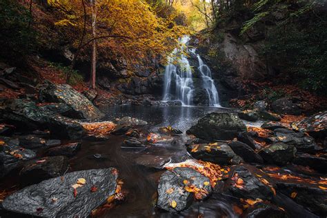 Spruce Flats Falls After The Rainstorm Tremont Great Smoky Mountains