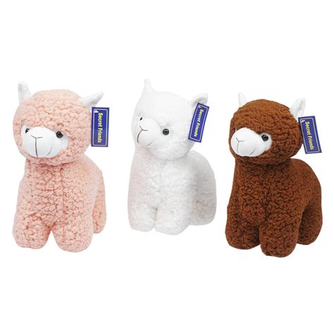 Wholesale 11 Plush Alpaca Tan Brown White