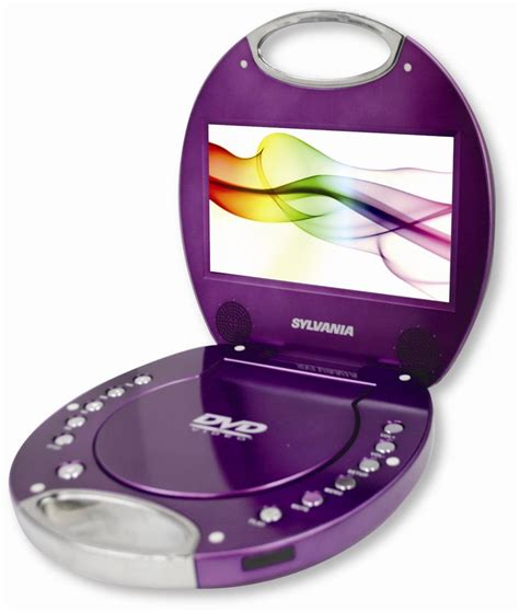 Sylvania Sdvd7046 Purple 7 Inch Portable Dvd Player With Integrated