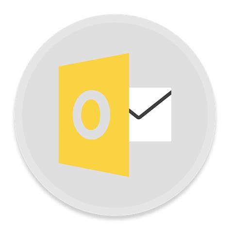 Outlook Icon Button Ui Ms Office Round Iconpack Blackvariant
