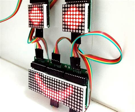 Controlling Led Matrix Array With Arduino Uno Arduino Powered Robot