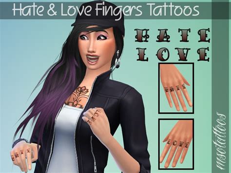 Luvjakes Hate And Love Fingers Tattoos