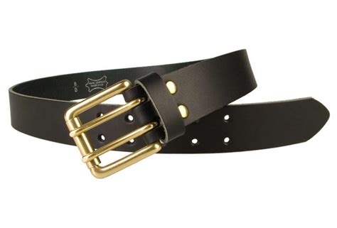 Double Prong Leather Jeans Belt Belt Designs