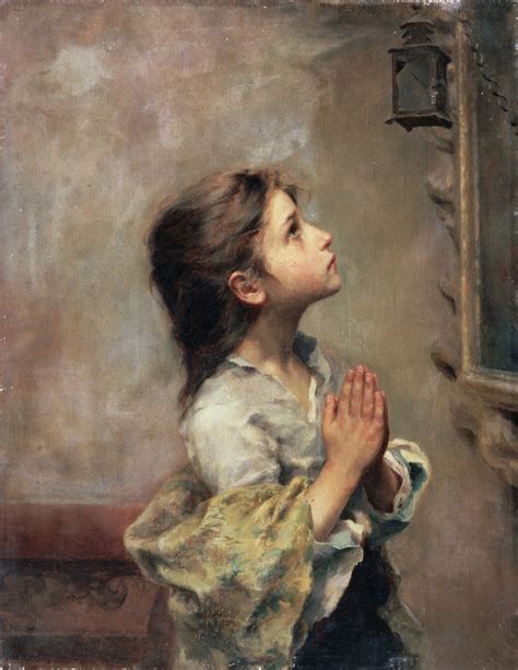 Praying Girl Italian Painting Of 19th Century Posters And Prints By