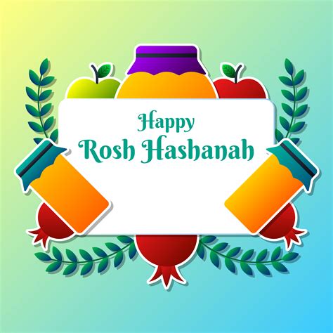 Greeting Card Design For Jewish New Year Rosh Hashanah Template 227353