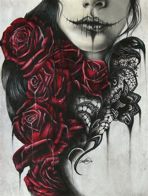 Entrap By Sheena Pike Rose Tattoos Cool Tattoos Skull Art