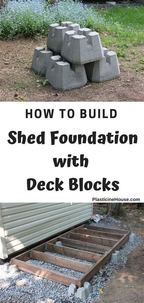To do this mark out each side of the space forming a square. How to Build a Shed Foundation with Deck Blocks in 2020 ...
