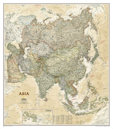 Themapstore National Geographic Asia Wall Map