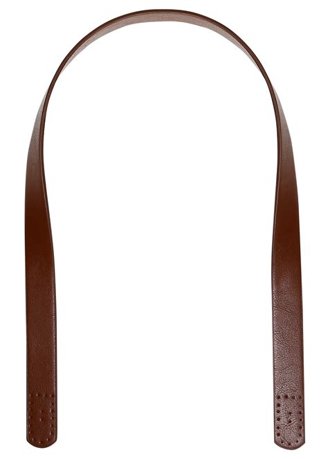 Handbag Handles For Sewing Brown Pu Leather 80 Cm X 25 Mm 2 Pcs