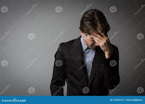 Young Businessman Looking Extremely Tired Stock Image Image Of