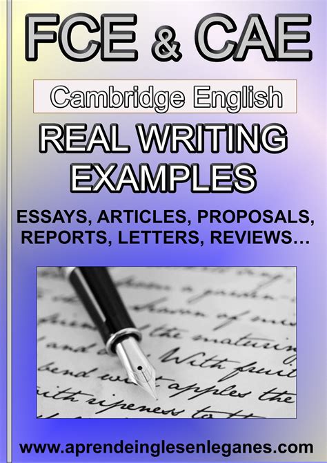 Fce And Cae Real Writing Examples Englisch Referendariat Schule