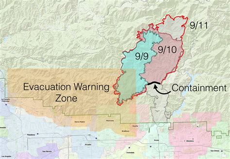 Bobcat Fire Map As Of 911 7 Am Forest Service Updates With La