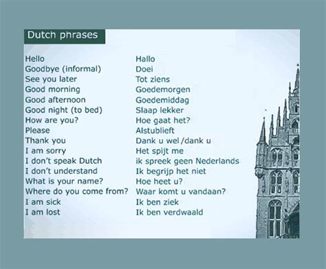 dutch phrases english dutch dutch phrases learn another language dutch words