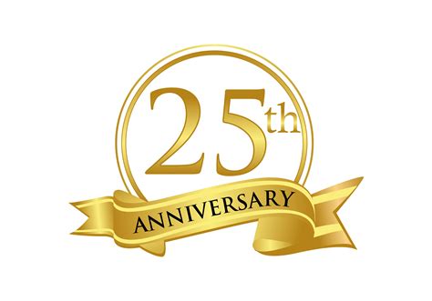 25th Anniversary Celebration Logo Vector Graphic By Deemka Studio