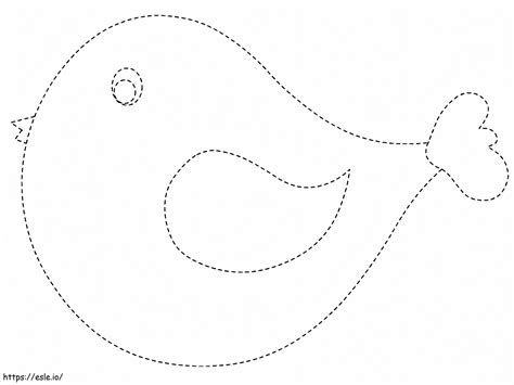 Bird Tracing Coloring Page