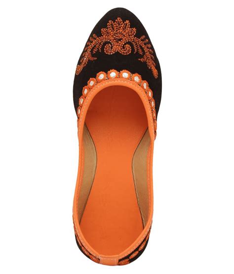 Ts Nanda Orange Ethnic Footwear Price In India Buy Ts Nanda Orange