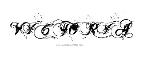 Victoria Name Tattoo Designs