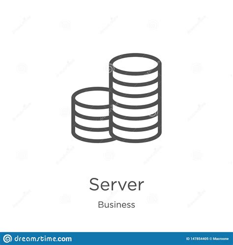 Server Icon Vector From Business Collection Thin Line Server Outline