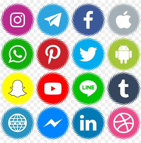 16 Icons Social Media Vector Color Svg Eps Facebook Twitter Instagram