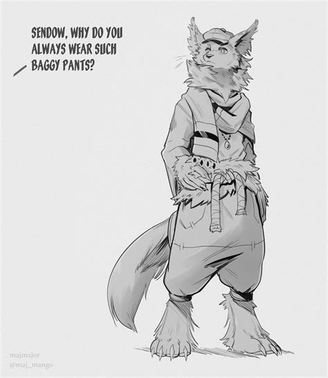 Furrybooru Anthro Baggy Pants Canid Canine Clothed Clothing Fox Fur