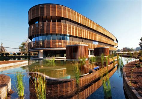 Wood Wrapped Green Office Complex Opens In Chile Inhabitat Green