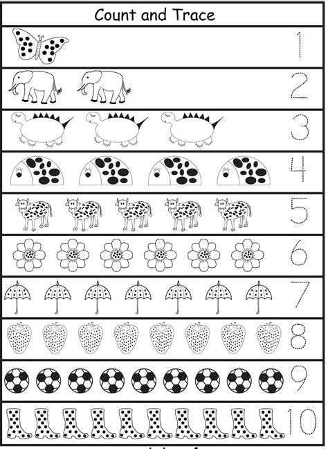 Including trace and printing letters. Tracing Numbers 1-10 for preschool and kindergarten age ...