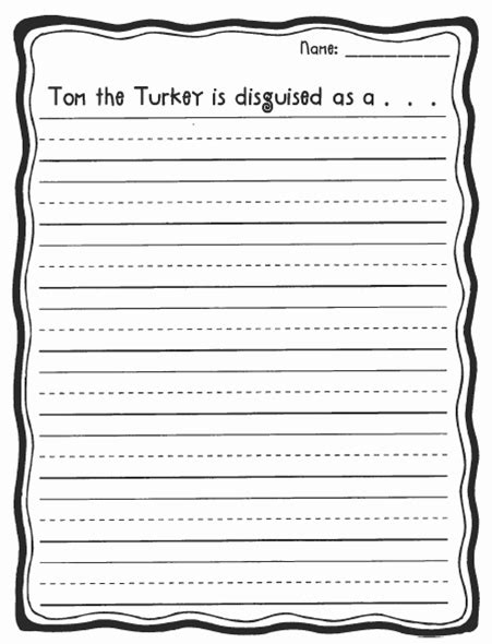 The First Grade Lunchbox Disguise Tom The Turkey