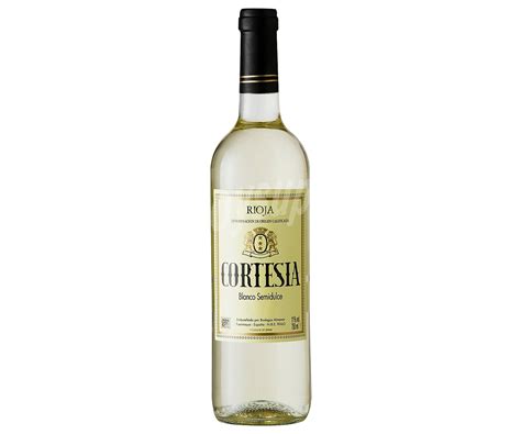 Cortesia Vino Blanco Semidulce Con Denominación De Origen Rioja Botella
