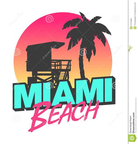 Find the perfect homes miami stock photos and editorial news pictures from getty images. Miami Beach stock vector. Image of vacation, symbol, tree ...