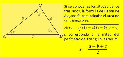 Formula De Heron Para Calcular El Area De Un Triangulo Ejemplos