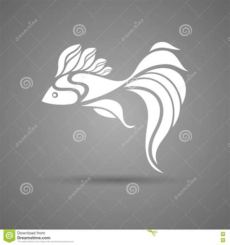 Vector Beautiful White Fish Stock Vector Illustration Of Life