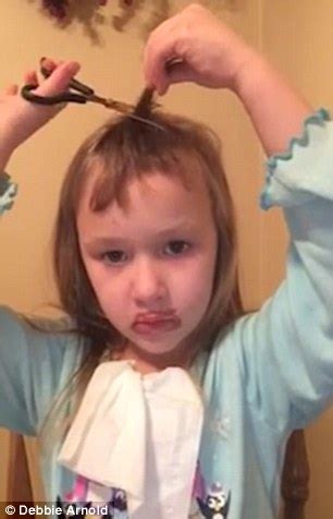 Video Shows Babe Girl Attempting To Cut Her Own Hair For A Makeover Daily Mail Online