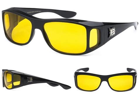 night vision driving fit over prescription glasses sunglasses mens ladies uv400 ebay